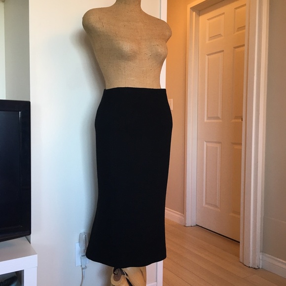 8 Long Midi Wool Skirt Ralph Lauren Collection Purple Label. Made in USA. - Picture 2 of 10